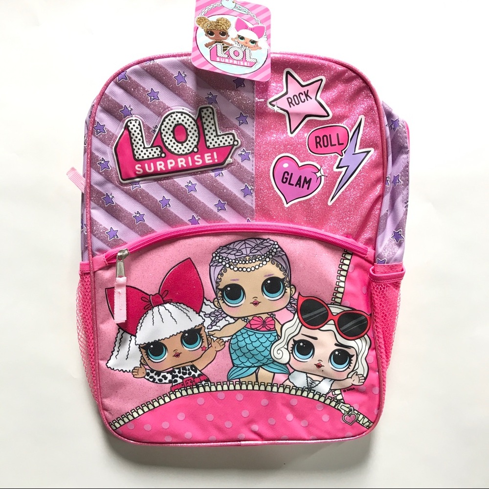 LOL Surprise Kids Girls Backpack School Bag Pink